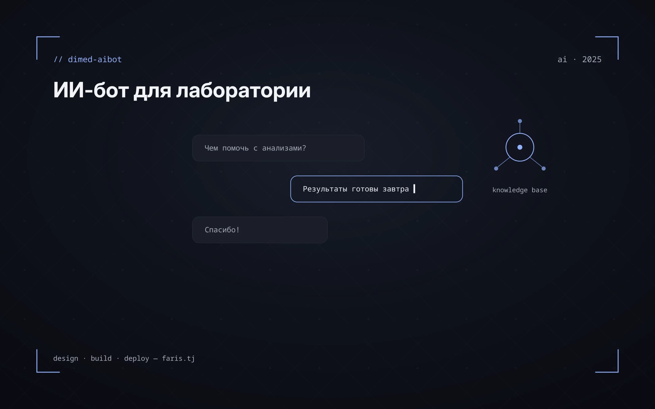 ИИ-чат-бот для лаборатории Диамед — ответы по базе знаний